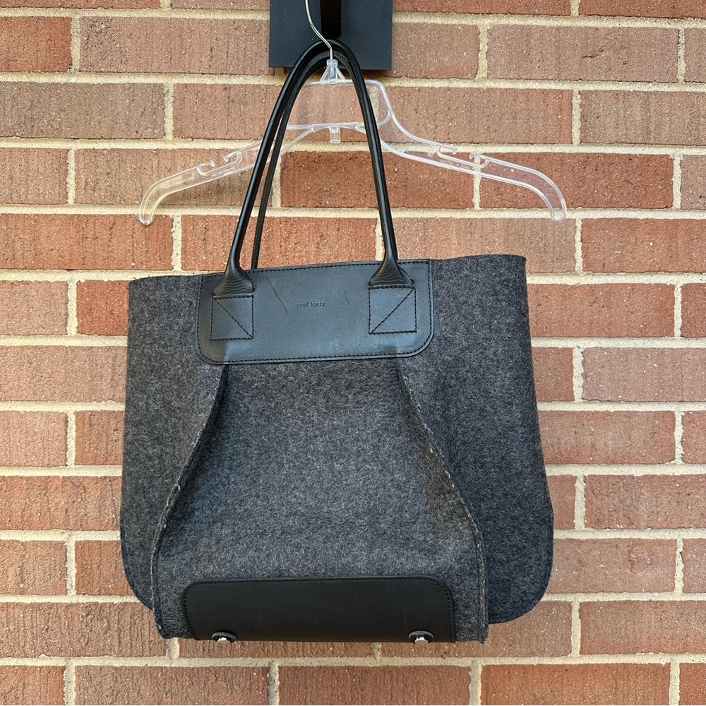 Graf lantz Frankie merino wool felt midi bag charcoal gray